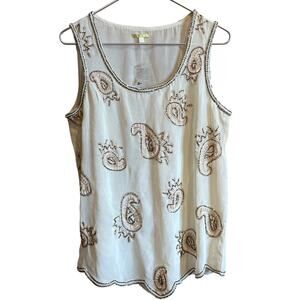 GIANNI BINI PAISLEY EMBELLISHED TOP SZ M